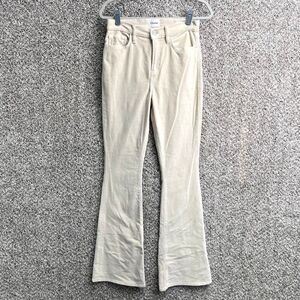 Frame Pants Women’s 28 Ivory Cream Velveteen Le High Flare